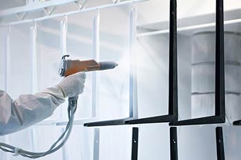 peinture profile blanc noir aluminium